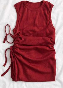 Bodycon Mini Dress - Maroon
