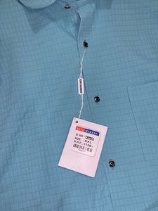 Light Blue Textured Long Sleeve Shirt