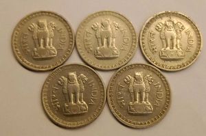 Set Of Five 50 Naye Paise For Sale