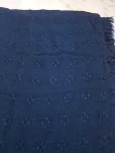 Dark Blue Textured Scarf