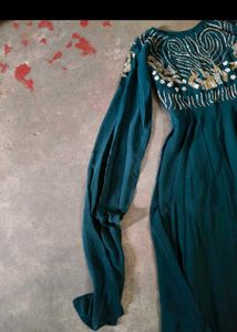 Elegant Teal Anarkali Gown