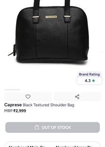 Caprese Black Handbag