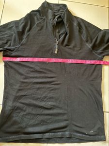 Men's Black Quarter Zip Pullover