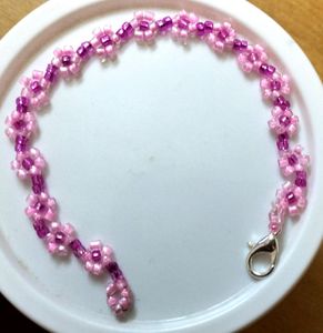 Cute Pink Daisy Flower Bracelet