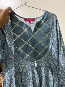 Blue Ethnic Printed Kurta