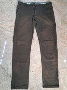Olive Green Casual Pants
