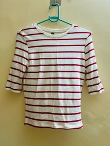 Classic Striped 3/4 Sleeve Top