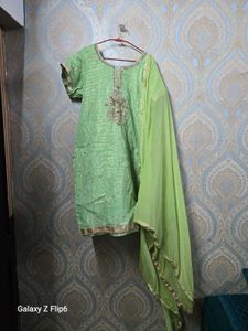 Elegant Green Kurta with Dupatta Set
