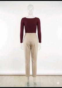 Zara Burgundy fitted Top
