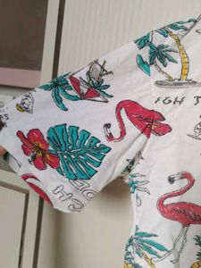 Cropped Tropical Shirt