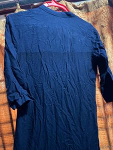 Navyblue Top with stone work(few stains Are There
