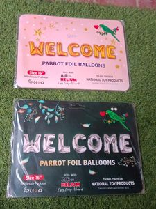 Welcome Parrot Foil Balloon Set any one