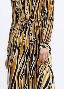 Mango Stylish Long Sleeve Print Dress