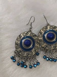 Bohemian Blue Stone Dangle Earrings