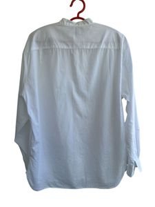 Classic White Mandarin Collar Shirt