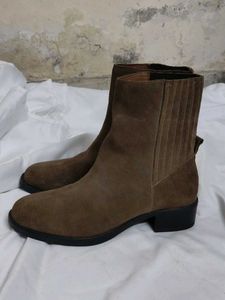 Brown Suede Ankle Boots
