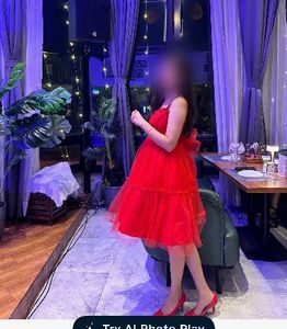 Stunning Red Tiered Party Dress