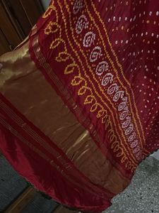 Vibrant Red Bandhani Dupatta