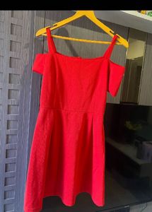 Stunning Red Cold Shoulder Dress