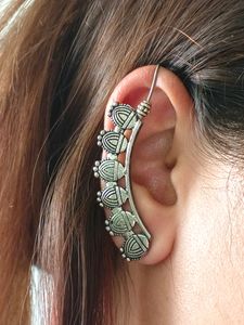 SILVER OXIDISED EARCUFFS