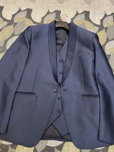 Navy Shawl Lapel 4 Piece Suit