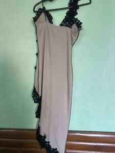 Stunning Black Lace Trimmed Dress