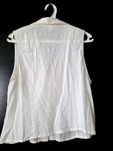 White Sleeveless Top