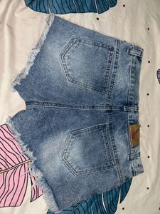 Distressed Denim Cutoff Shorts