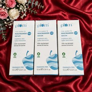 Pack of 3 Plum Rice Water & Niacinamide Serum