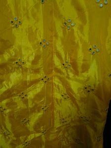 Yellow Embroidered Silk Blouse