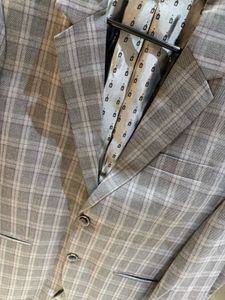 Men's Grey Plaid Blazer