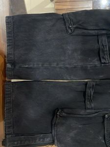 Black Cargo Jeans