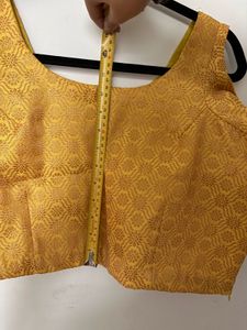 Yellow &amp; Pink Brocade Lehenga Set