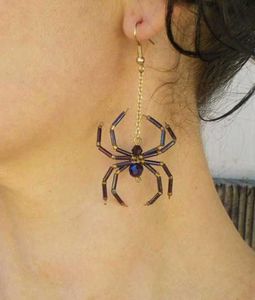 Unique Spider Dangle Earrings set of 2