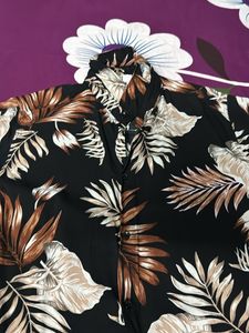 Casual Blsck &amp; Brown Floral Tshirt