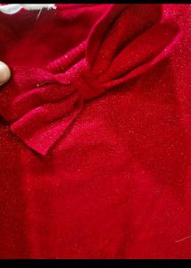 fix ret Red Dress with Bow Detail