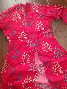 Red Printed Kurta
