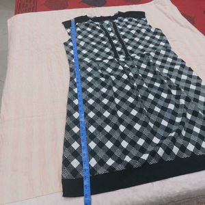 Chic Black &amp; White Gingham Dress