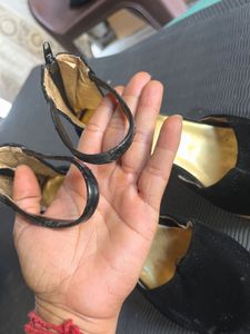 Black Suede Platform Heels