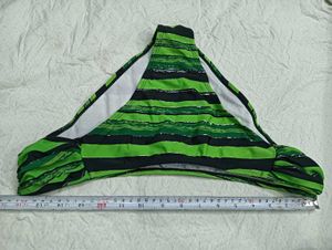 Green &amp; Black🤎 Striped Bikini Bottoms