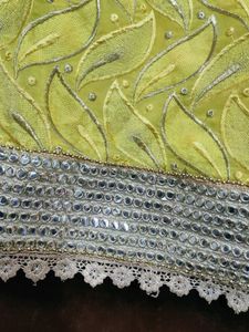 Yellow Mirror Work Kurta
