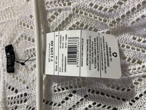 White Crochet Knit Cardigan