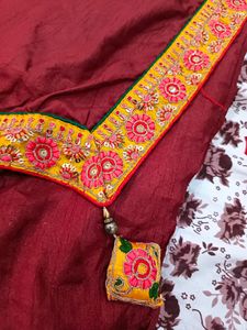 Beautiful Border Work Saree with blouse size 34
