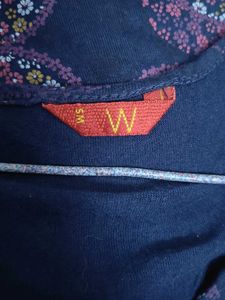 Navy Blue Patterned kurta