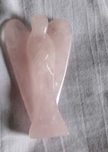 Rose Quartz Angel &amp; Bracelet Combo