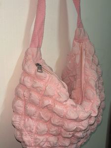 Chic Pink Padded Hobo Bag