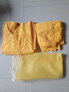 Elegant Yellow Kurta Set with Dupatta