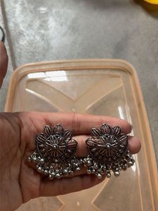 Designer Jhumka Earrings with Pearls