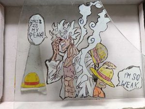 Luffy glass paint GEAR 5