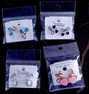 Set of 4 Trendy Fashion Earrings